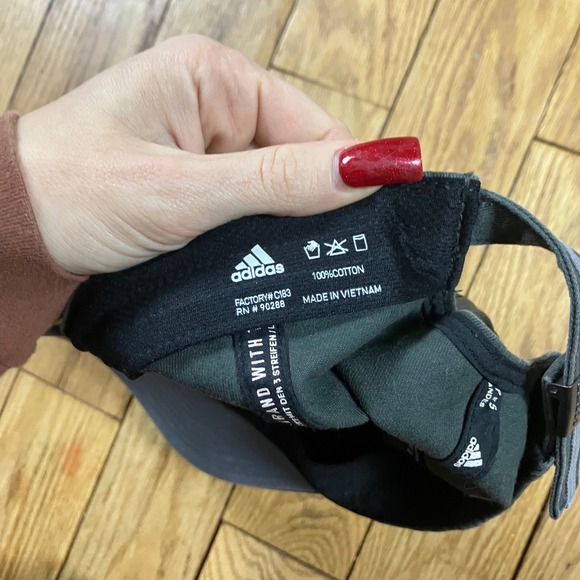 Adidas AEROREADY Adjustable Strapback Baseball Cap Dad Hat Olive Green - Picture 6 of 7